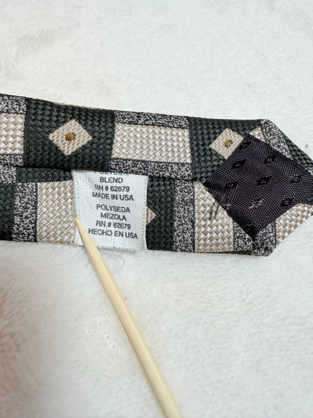 Company‎ B Hunter Green and Beige Geometric Men's Tie